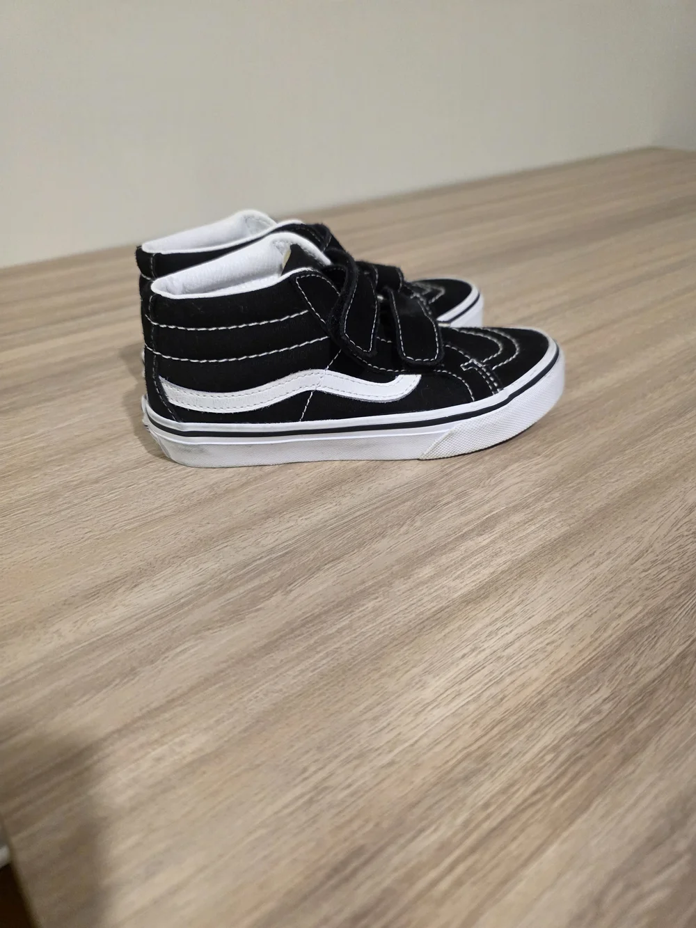 Vans Sz 13 Kids Black Velcro Skate Shoes